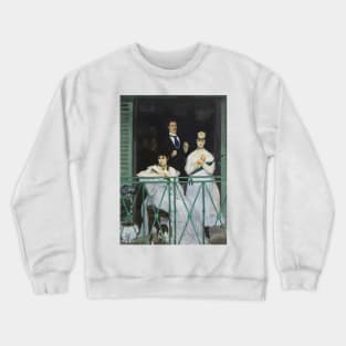 The Balcony by Edouard Manet Crewneck Sweatshirt